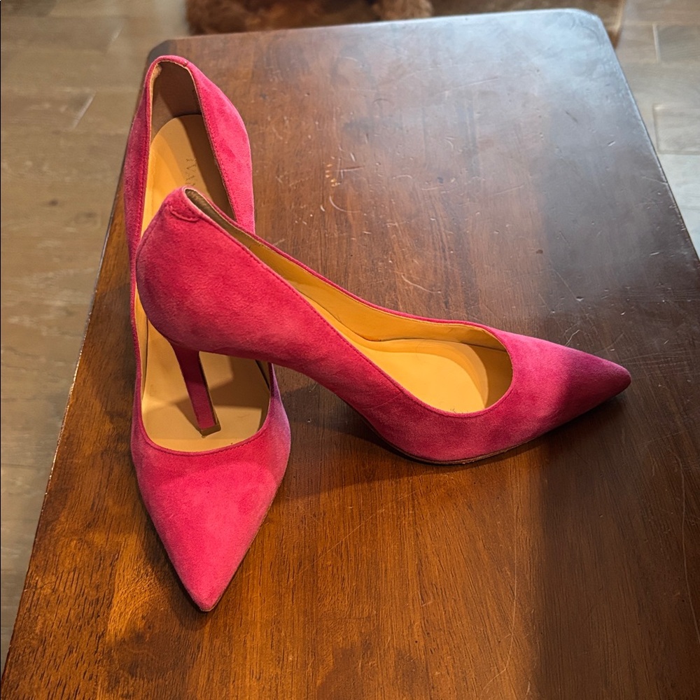 Ivanka Trump Fuchsia Suede Heels